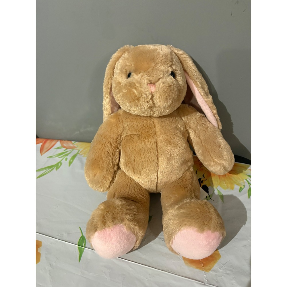 Build-A-Bear Workshop Pawlette Bunny Tan Pink Plush Stuffed Animal Floppy Ears